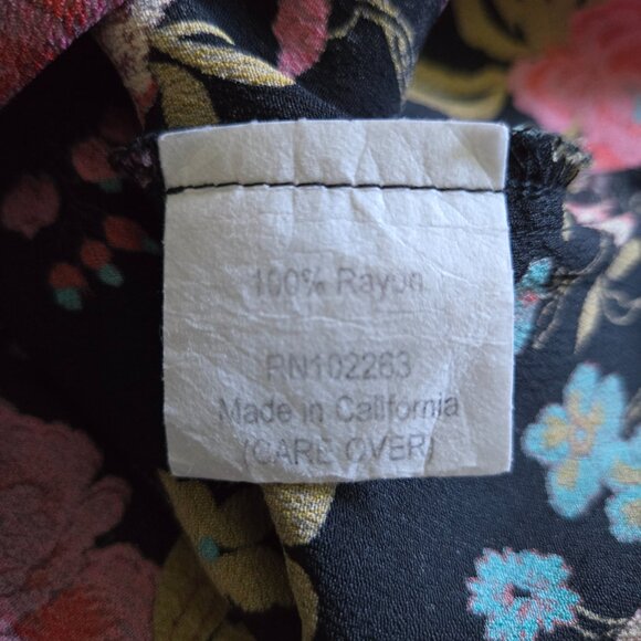 Stunning floral midi dress straight from California, 100% rayon, size M - Picture 13 of 13